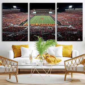Oklahoma State Cowboys Canvas Print, Football Team Print -