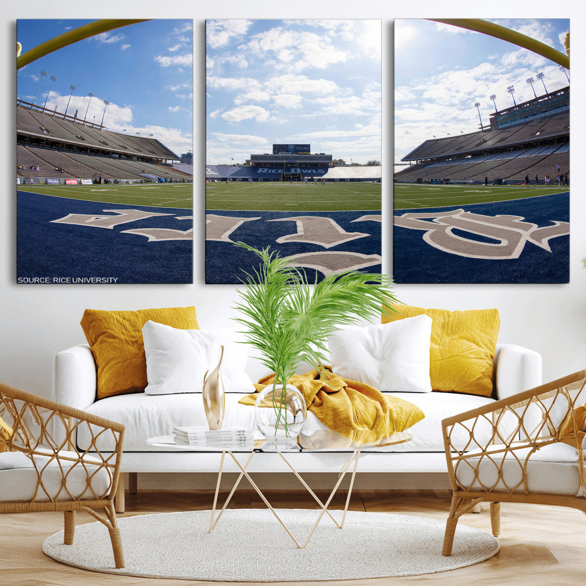 Rice University Owls Football Team Print - Houston Rice
