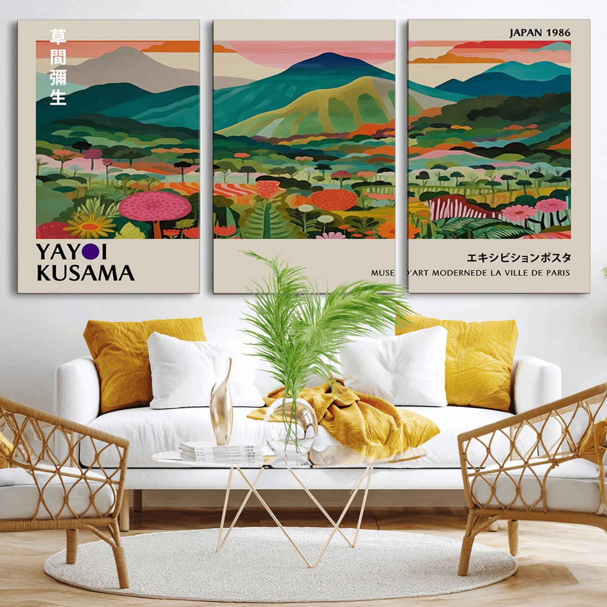 Yayoi Kusama Japan 1986 Canvas – Wabi Sabi Japanese Vibrant
