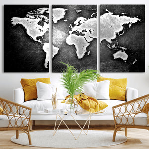 World Map Wall Art Canvas Print – Framed Wall Art for