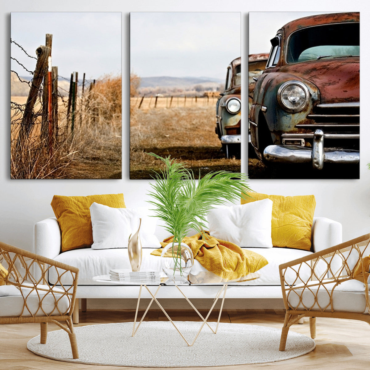 Classic Cars Vintage Wall Art Canvas Print