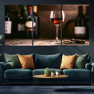 Red Wine and Bottle Canvas Print