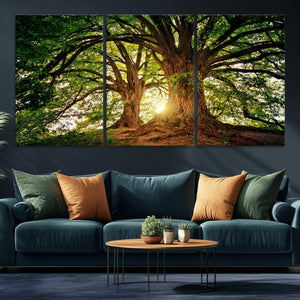 Majestic Ancient Tree Wall Art, NatureCanvas Print, Woodland