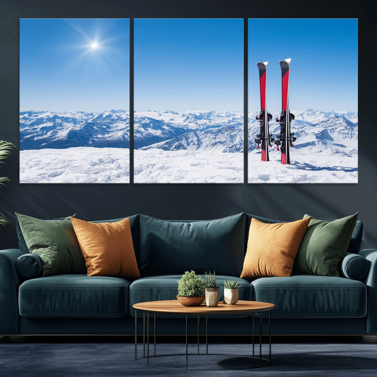Ski Season Snow Wall Art Canvas Print