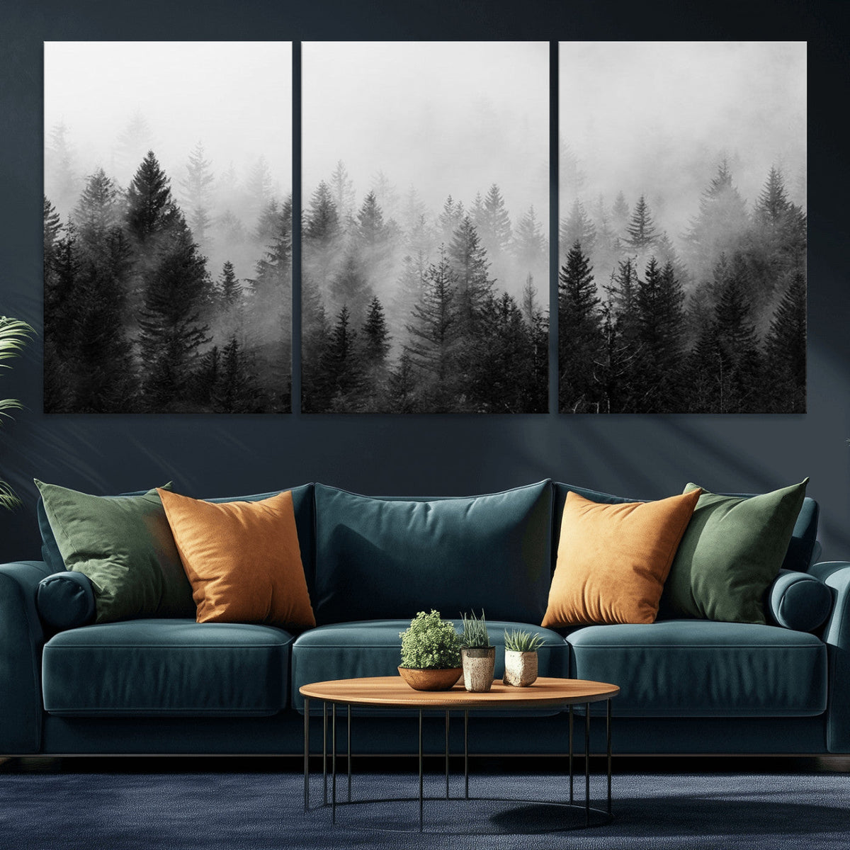 Fogy Forest Canvas Wall Art Print - Mountain Wall Art with