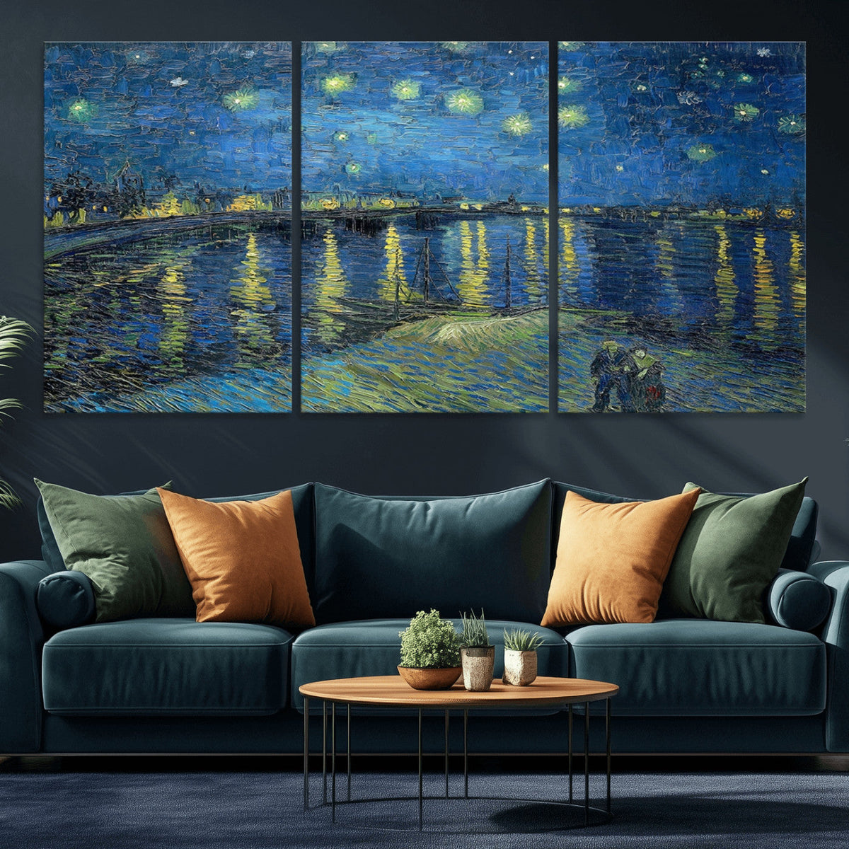 Vincent van Gogh Starry Night over the Rhone Abstract Wall