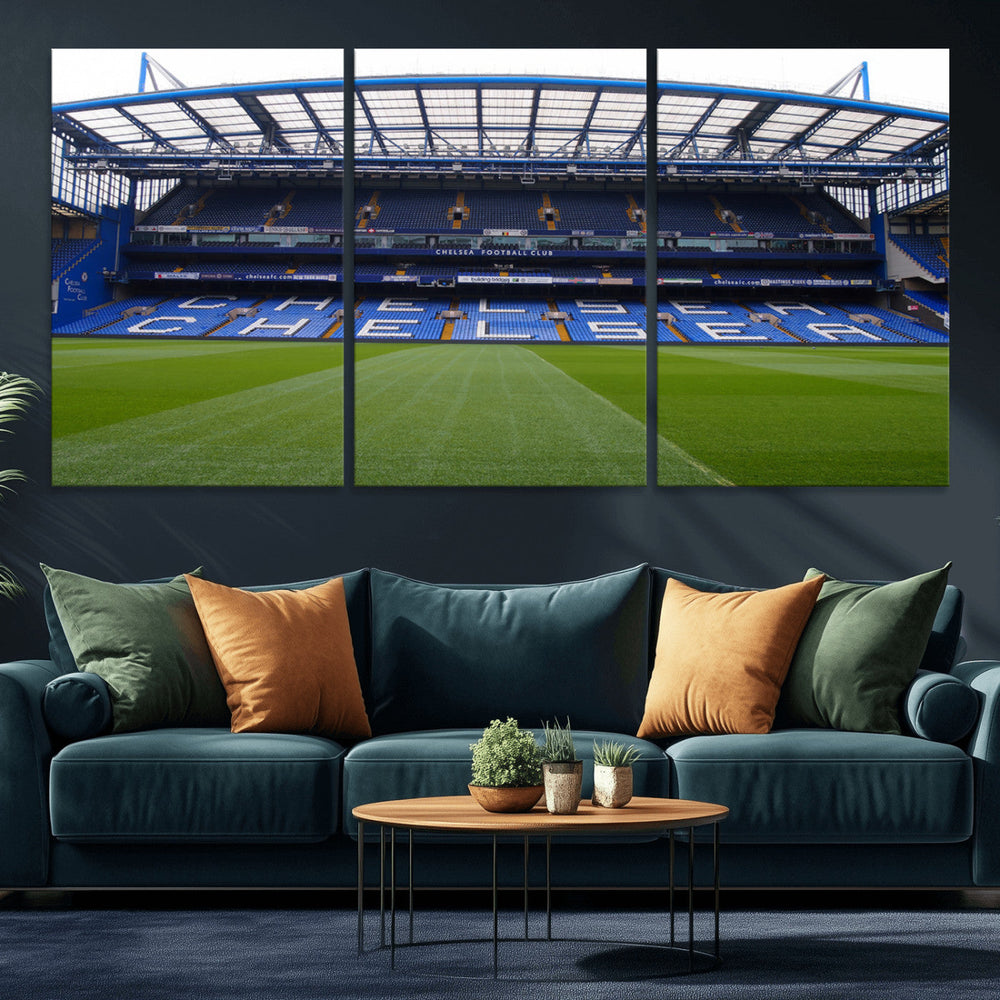 Chelsea FC Soccer Team Print - Stamford Bridge Stadium Wall