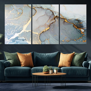 Large Abstract Marble Wall Art Canvas Print for Living Room