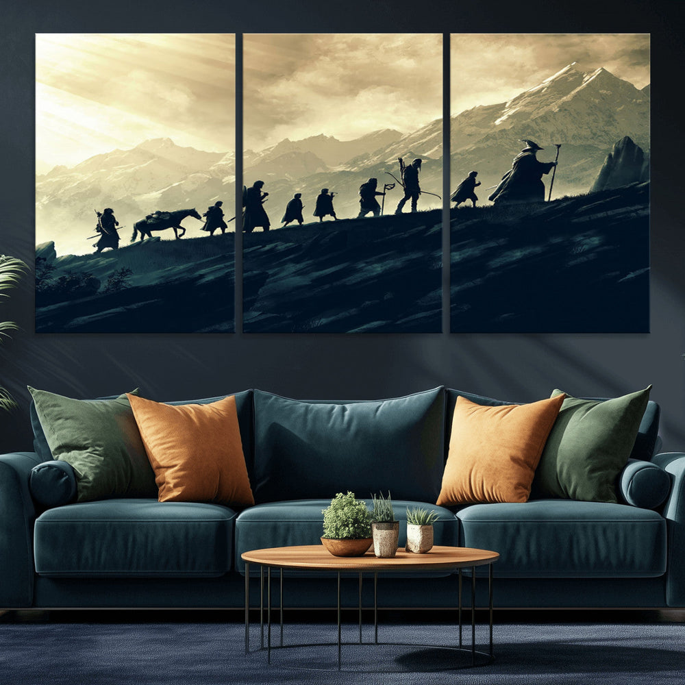 Fellowship Journey Wall Art – Fantasy Adventure Canvas Print
