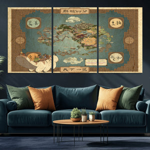 Avatar Wall Art: The Last Airbender Vintage Map - Wall Art