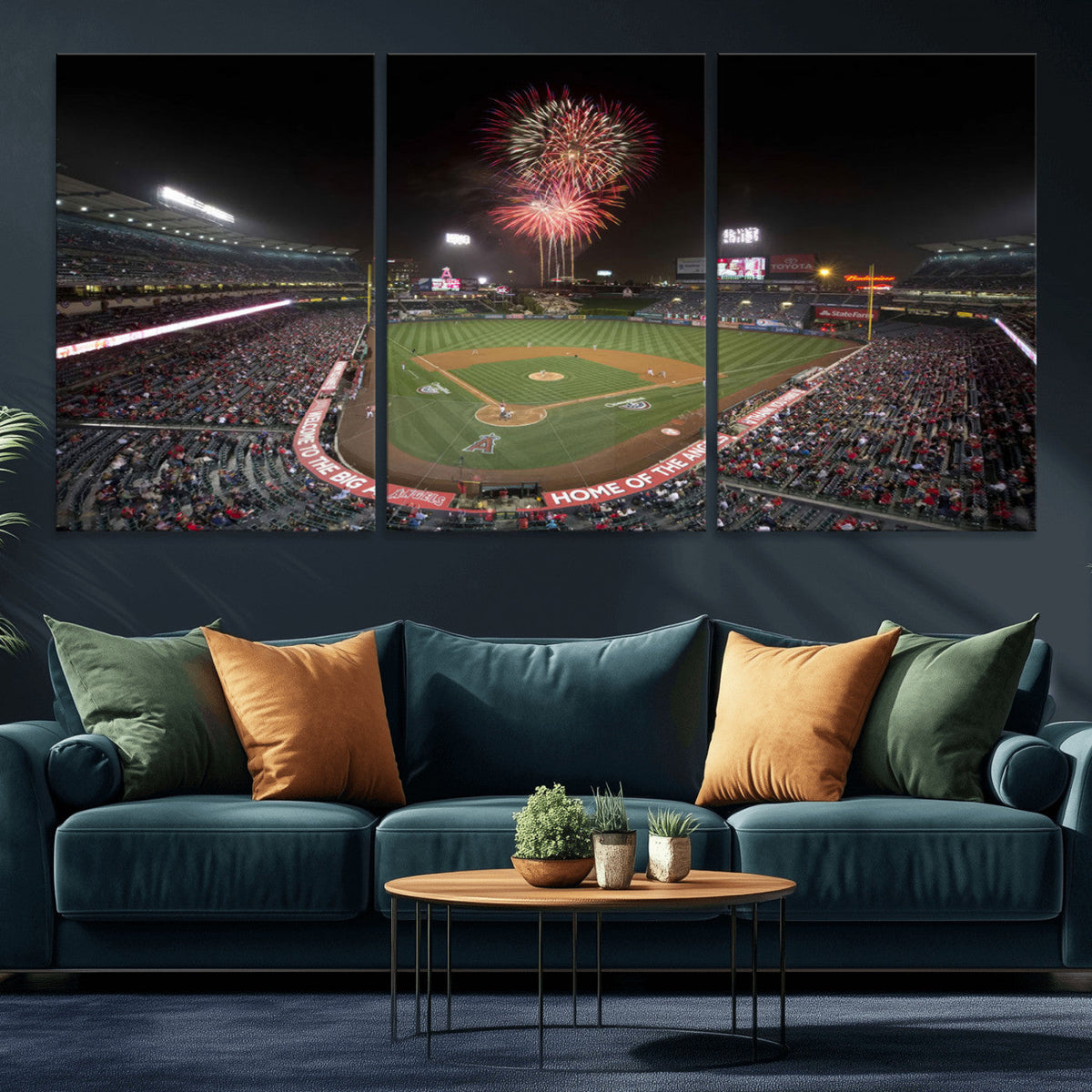 Fireworks at Angel Stadium – Los Angeles Angels Canvas