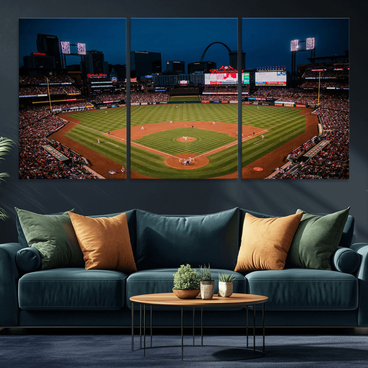 St. Louis Cardinals Baseball Team Print - Busch Stadium Wall