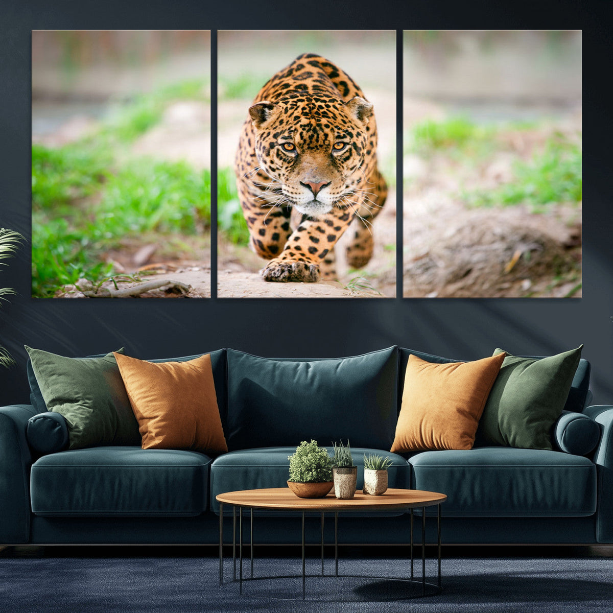 Leopard on the Prowl - Stunning Large Framed Leopard Wall