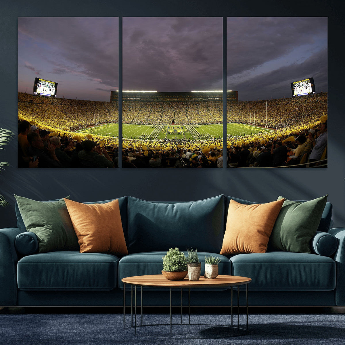 Michigan Wolverines Print - Michigan Stadium Wall Art Canvas