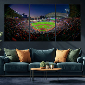 Houston Astros Baseball Print Canvas - Houston Minute Maid