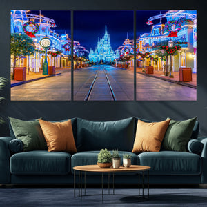 Disney Wall Art | Castle Large Wall Art Disney Magic Kingdom