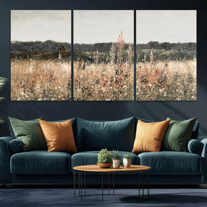Rustic Field Landscape Wall Art Print, Giclee Canvas Wall