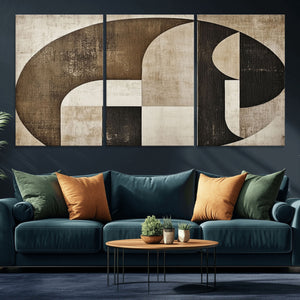 Wabi Sabi Abstract Wall Art | Geometric Modern Minimalist