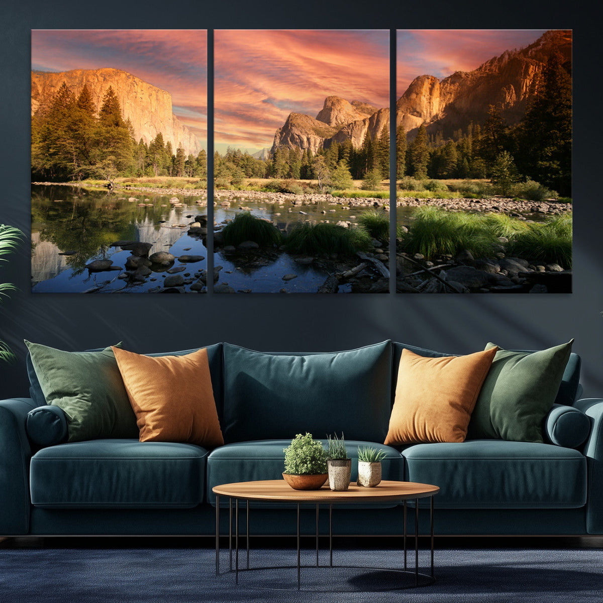 Yosemite Valley Wall Art, El Capitan Sunset Canvas Print,