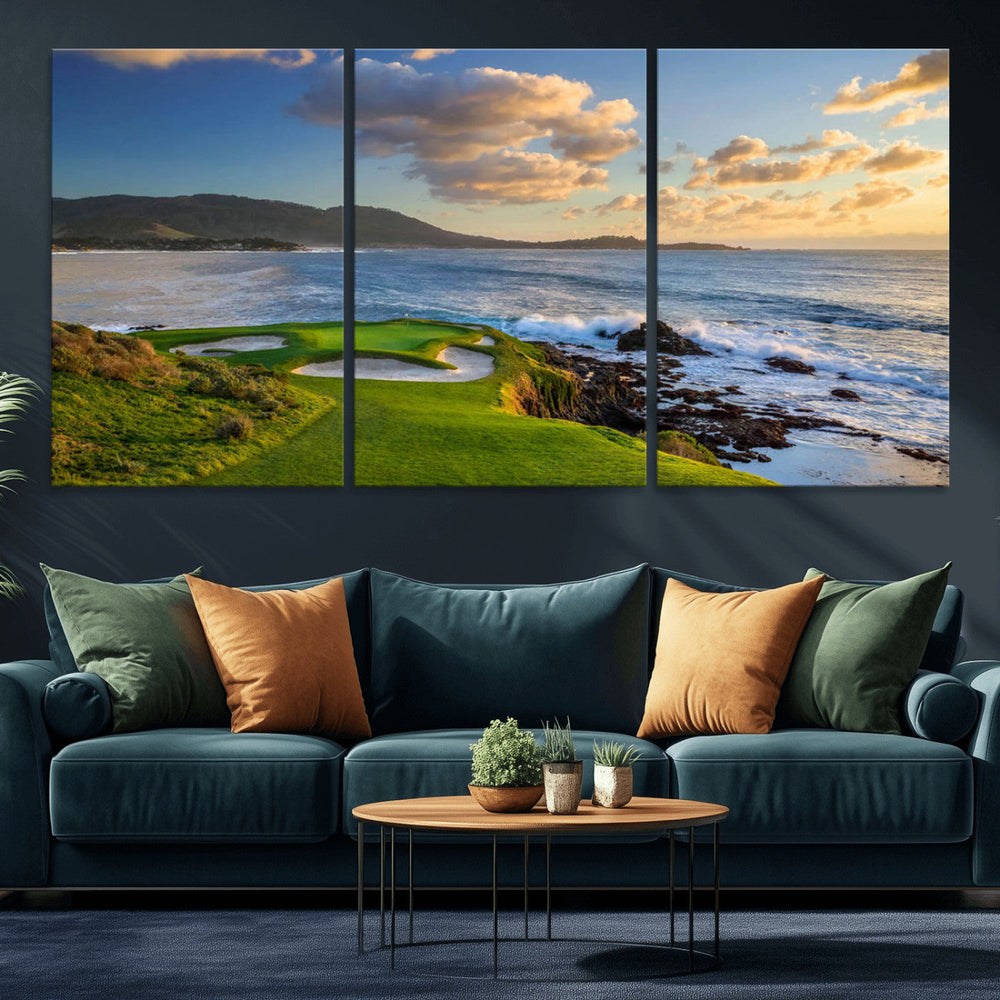 Pebble Beach Golf Links Wall Art Canvas Print – Iconic