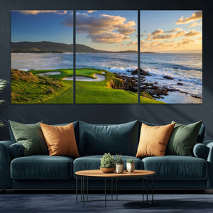 Pebble Beach Golf Links Wall Art Canvas Print – Iconic