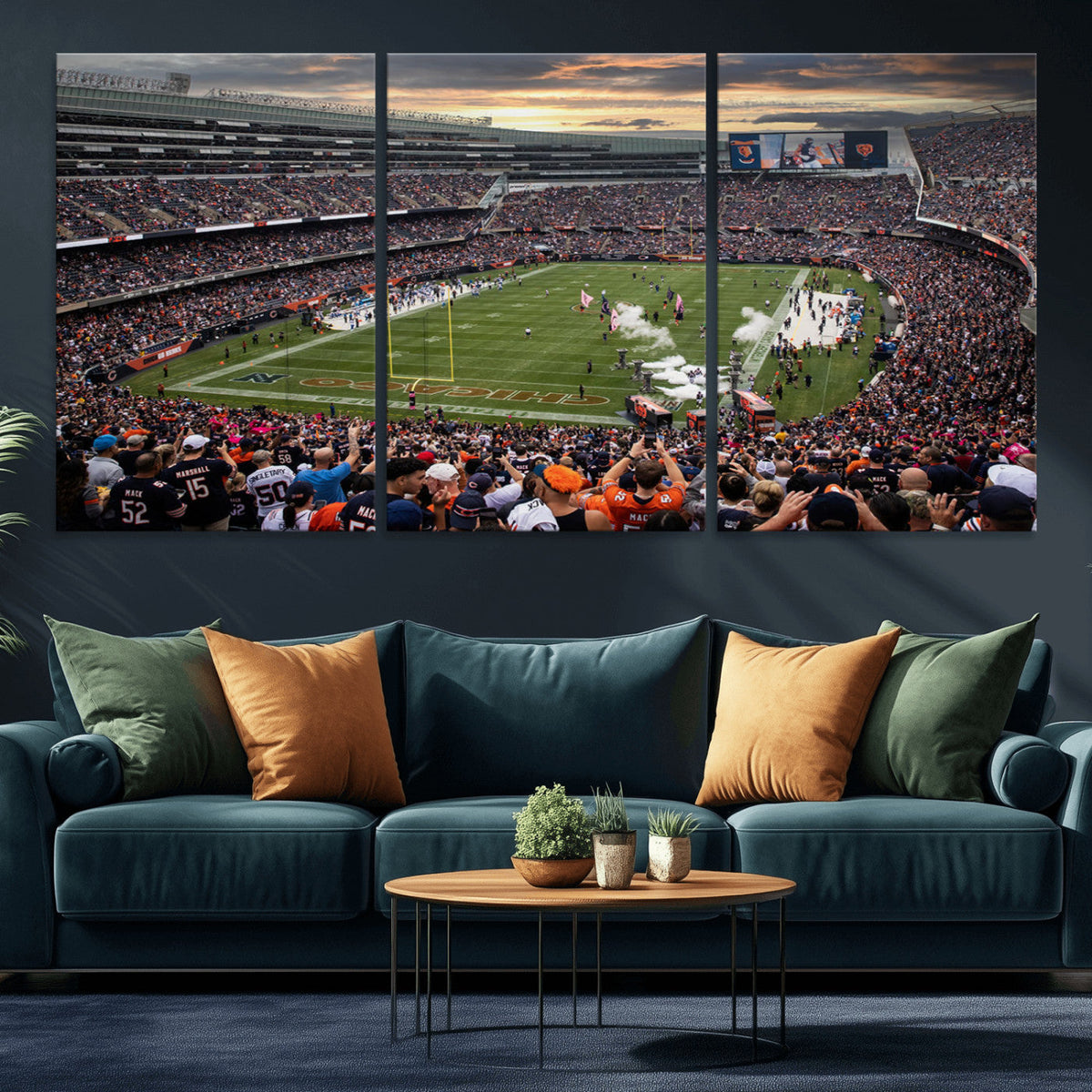 Chicago Bears Soldiers Field Wall Art Canvas Print – Framed