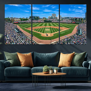 Wrigley Field Baseball Stadium Canvas Wall Art – Packed