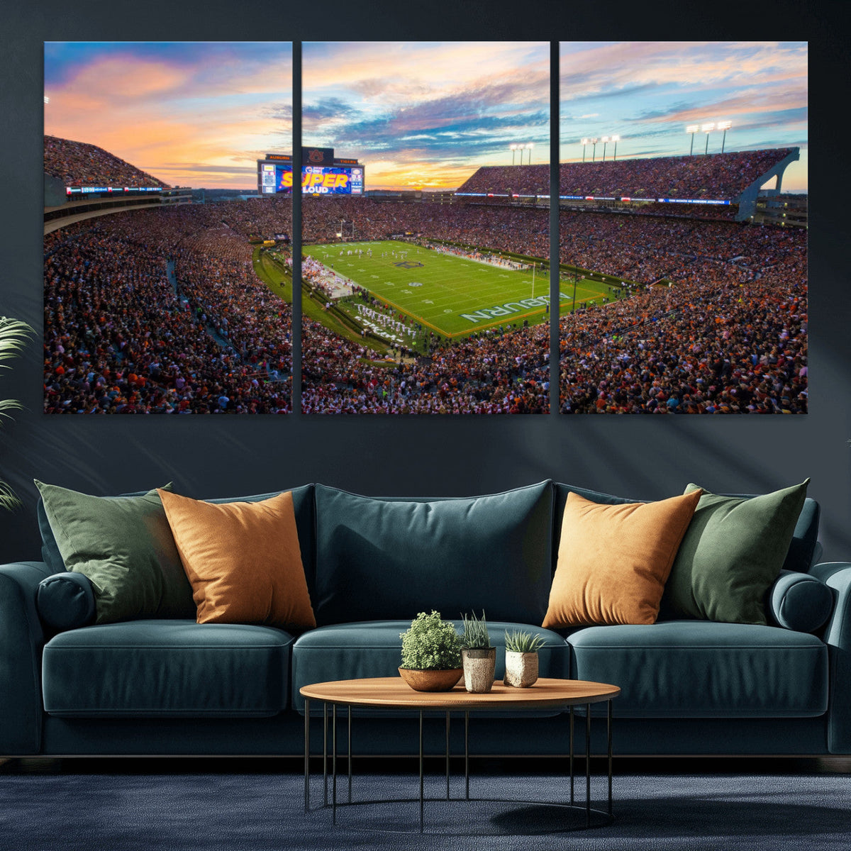 Jordan-Hare Stadium Wall Art Canvas Print, Football Stadium