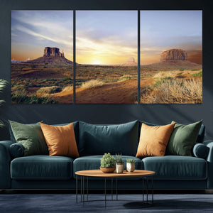 Monument Valley Desert Wall Art Canvas Print, Southwest