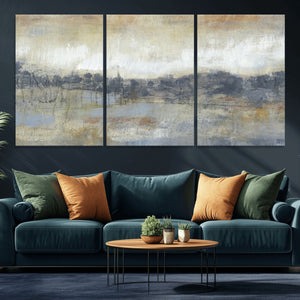 Abstract Neutral Landscape Painting Wall Art