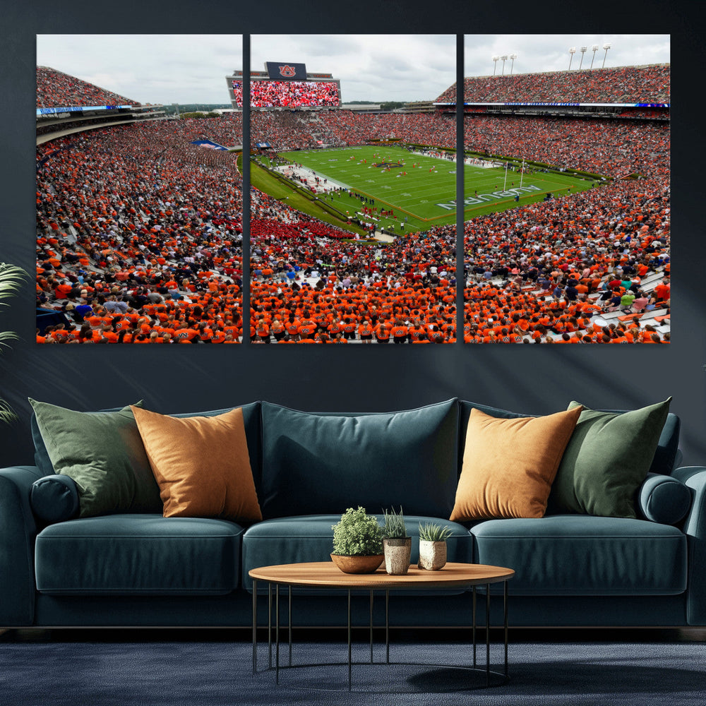 Auburn Stadium Wall Art Canvas Print, Jordan Hare Stadium