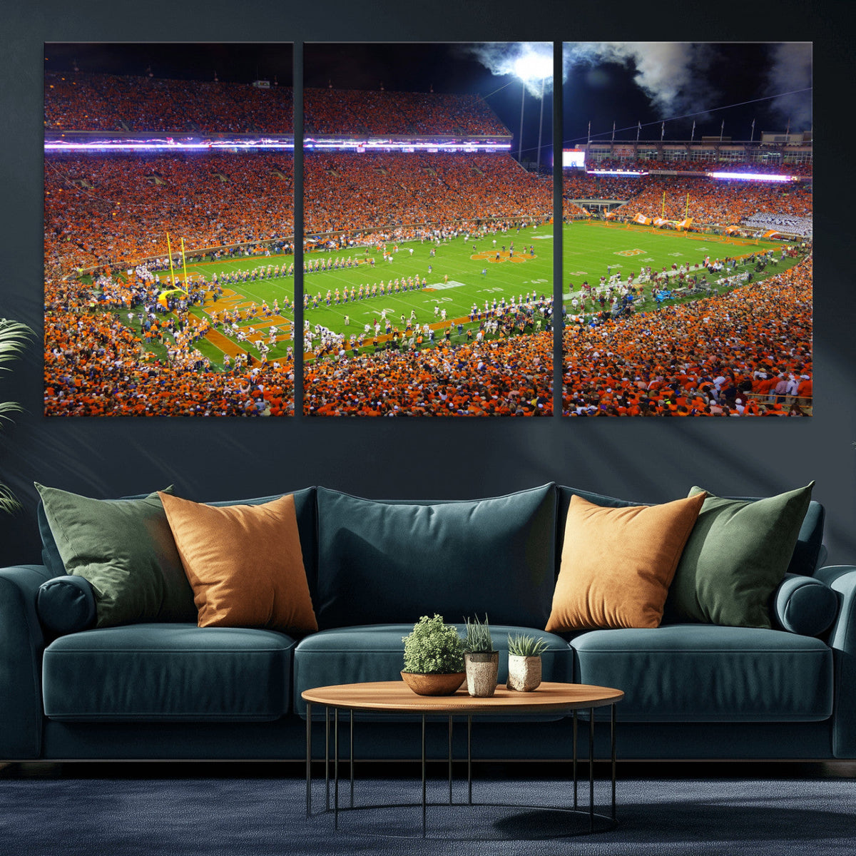 Clemson Football Stadium Wall Art Canvas Print, College