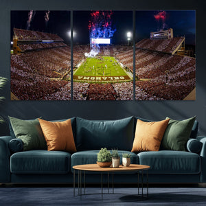 Oklahoma Memorial Stadium Wall Art Canvas Print – Oklahoma