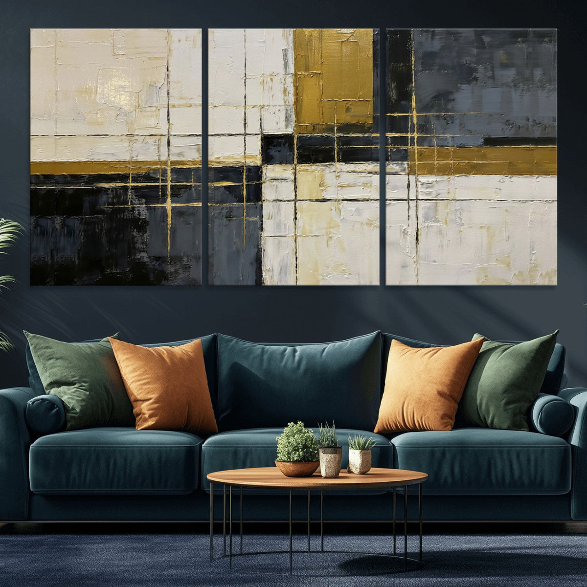 Geometric Abstract Wall Art Canvas Print
