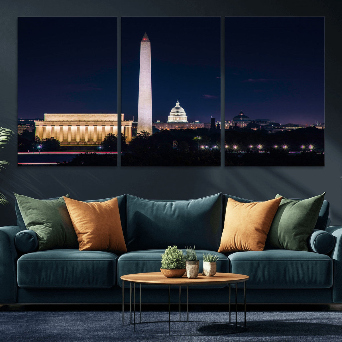 Washington White House Skyline Wall Art Canvas Print –