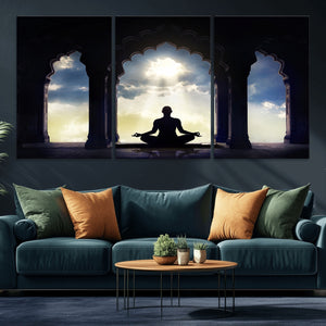 Women and Yoga Wall Art Canvas Print