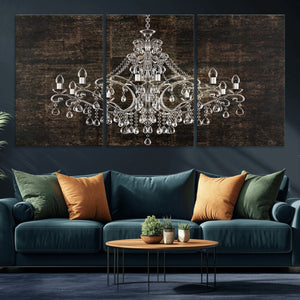 Rustic Chandelier Canvas Print
