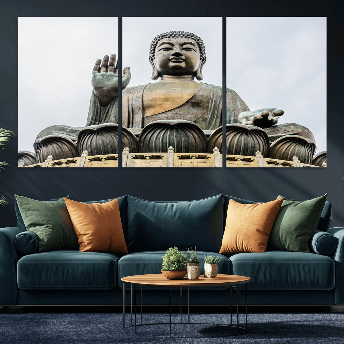 Buddha Statue Wall Art Canvas Print