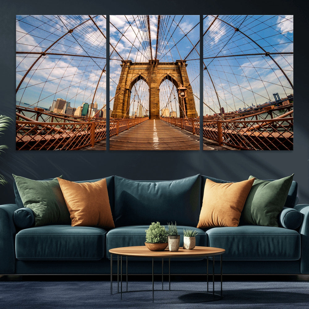 Brooklyn Bridge Manhattan Wall Art Canvas Print