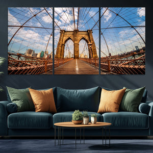 Brooklyn Bridge Manhattan Wall Art Canvas Print
