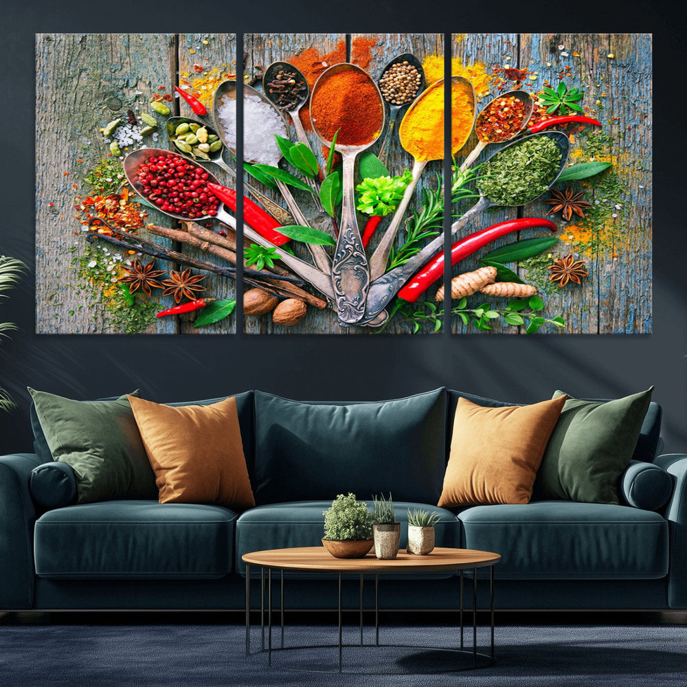 Spoonful of Spices Cooking Wall Art Canvas Print - Vibrant