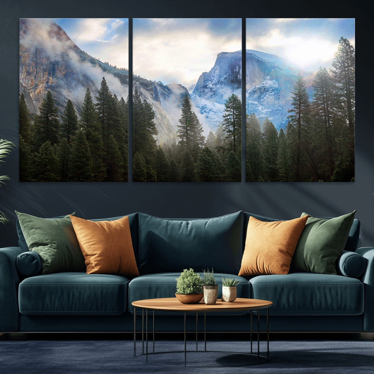 Half Dome Yosemite Calinia Wall Art Canvas Print El Capitan