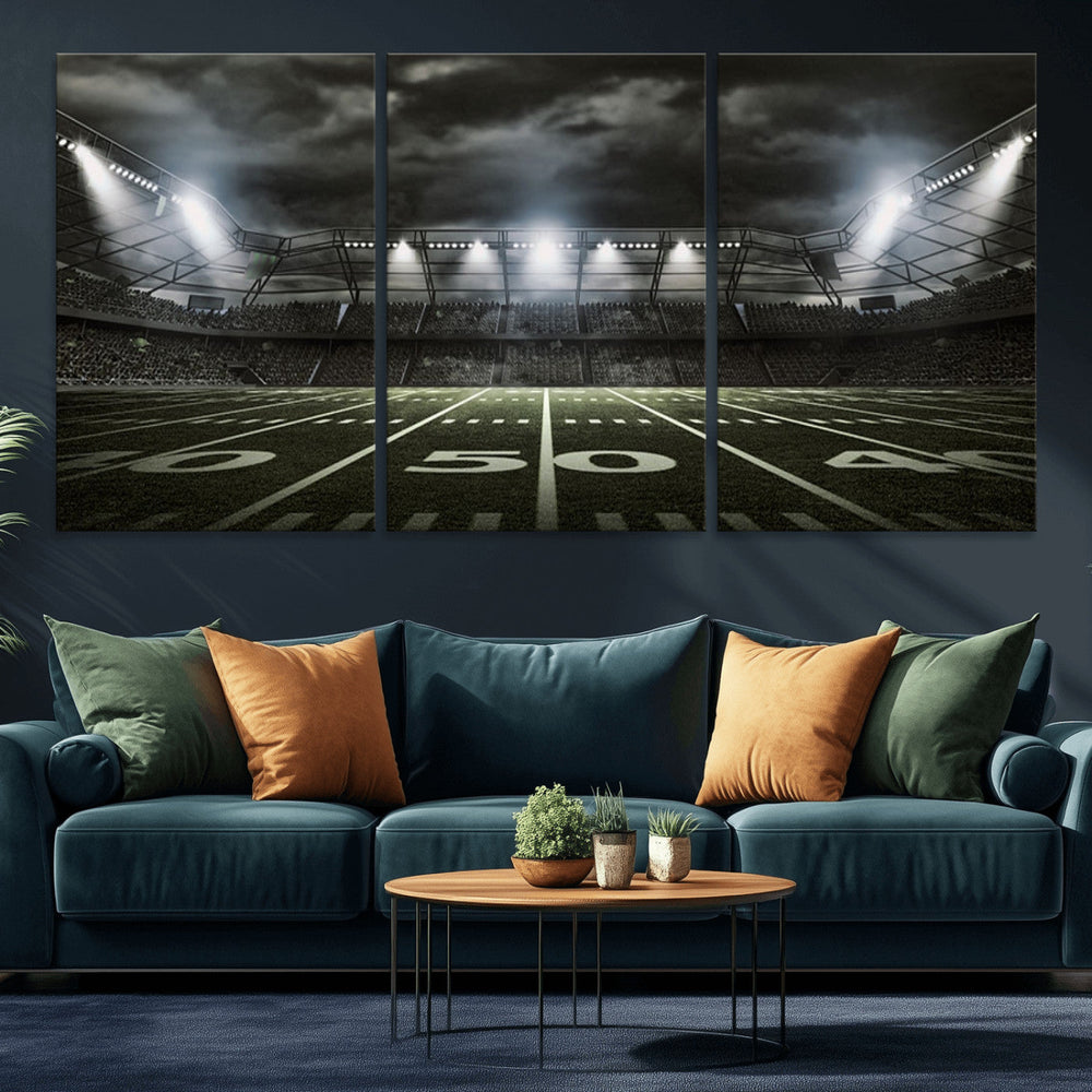 American Football Stadium Wall Art Canvas Print, Stadium
