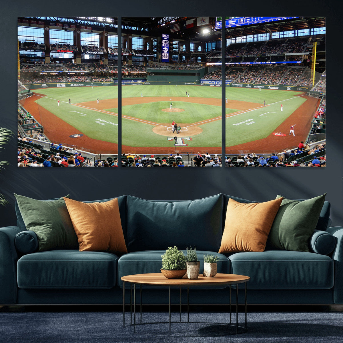 Texas Rangers Baseball Team Print - Arlington Globe Life