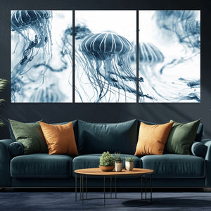 Abstract Jellyfish Canvas Print Wall Art