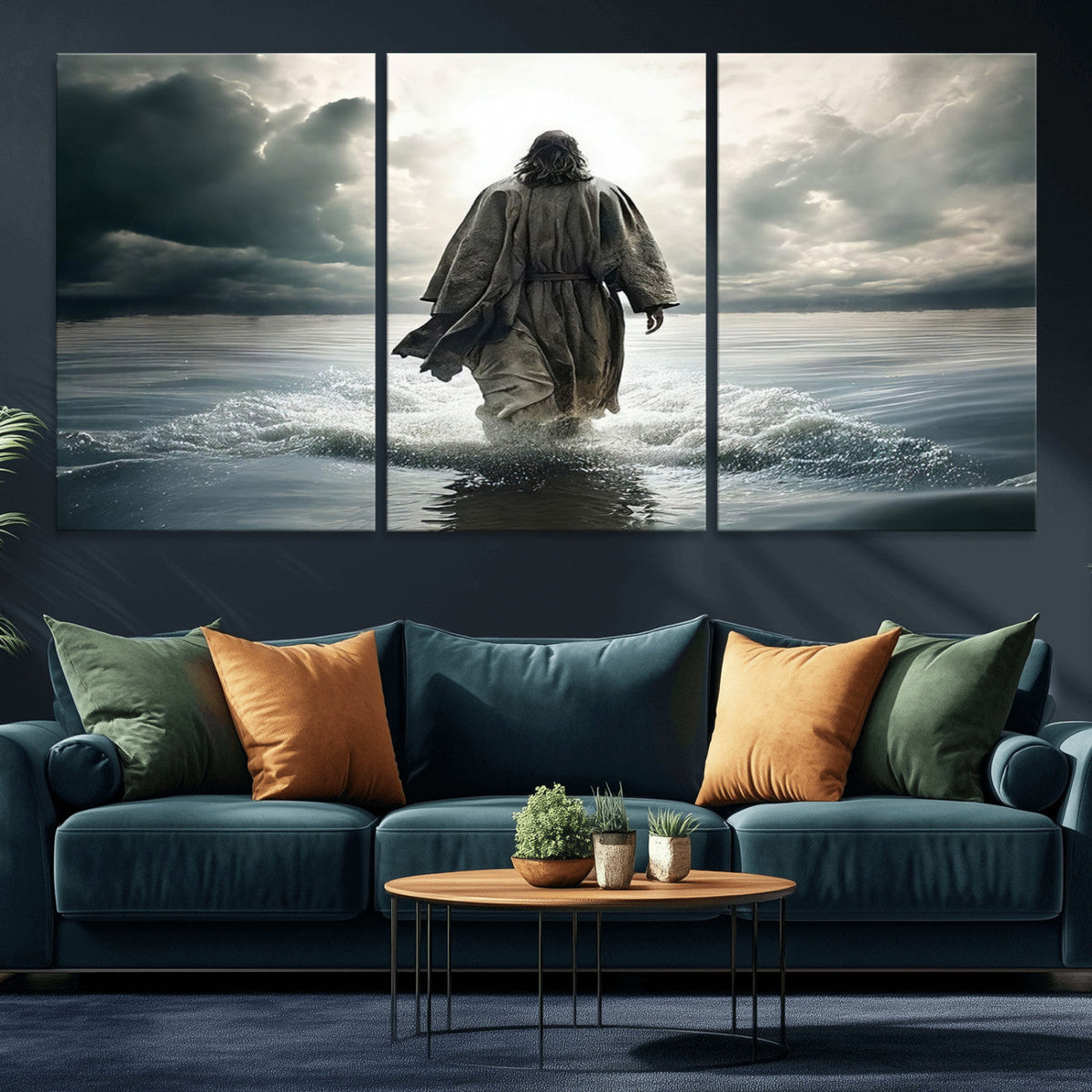 Jesus Walking on Water Wall Art | Canvas Print | Ready to