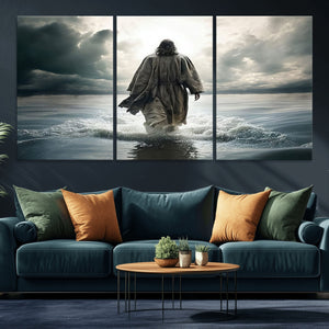 Jesus Walking on Water Wall Art | Canvas Print | Ready to