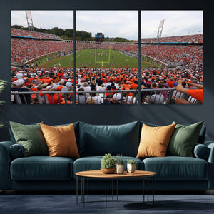 Virginia Cavaliers Football Team Print - Charlottesville Scott Stadium Print Wall Art Canvas