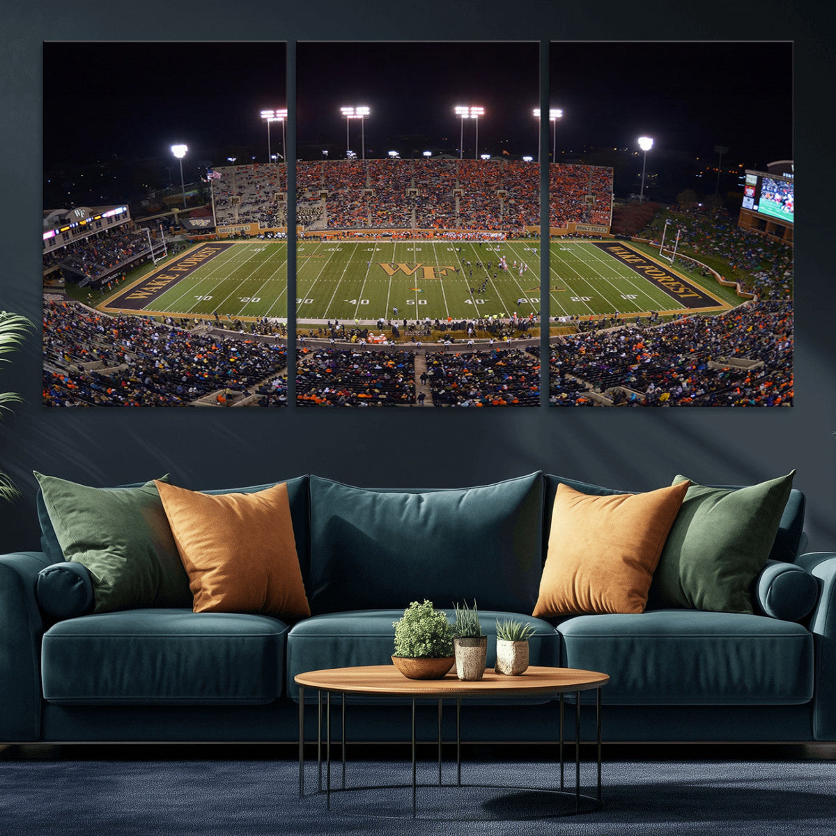 Demon Deacons Print Canvas, Football Team Print -
