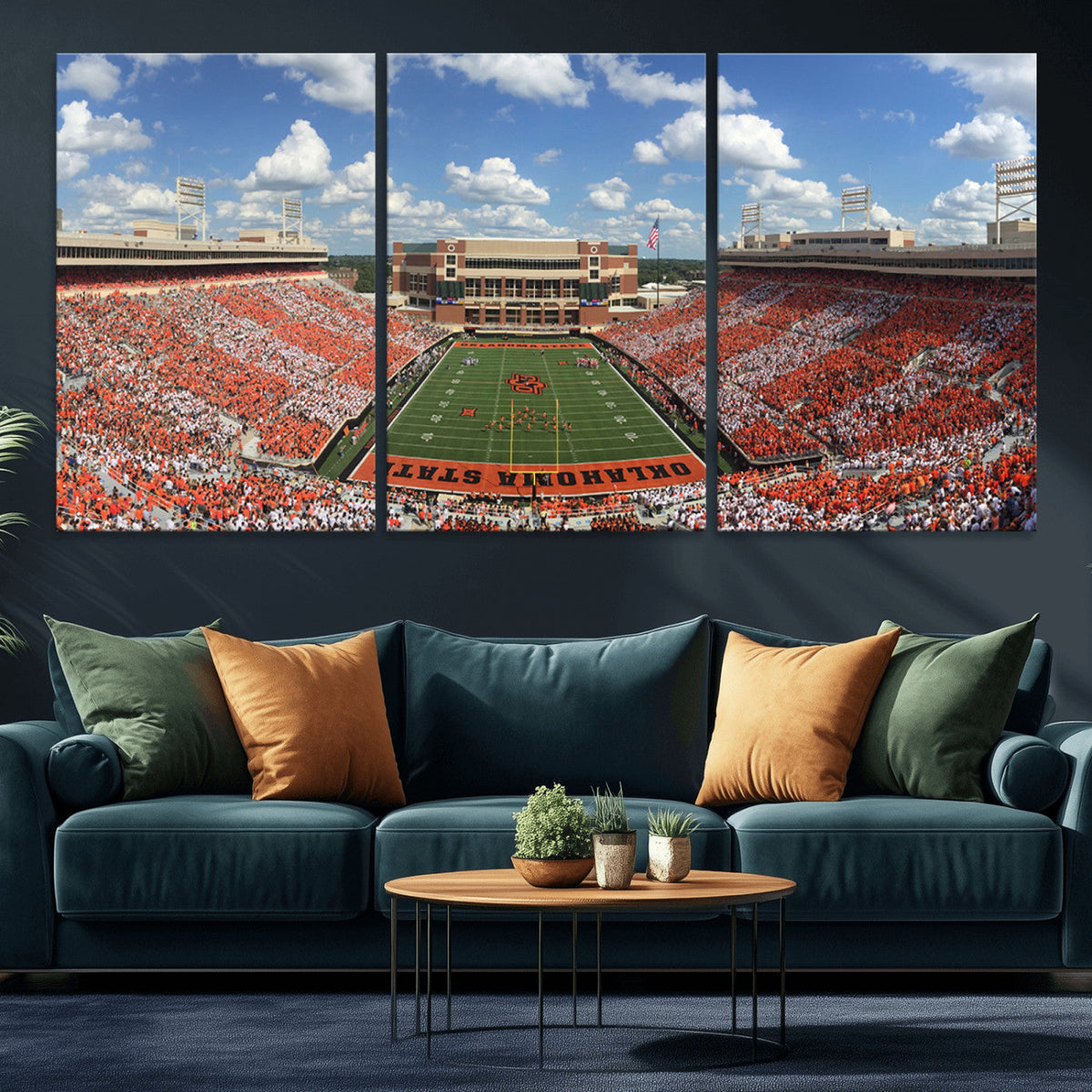 Oklahoma State Cowboys Football Team Print - Stillwater